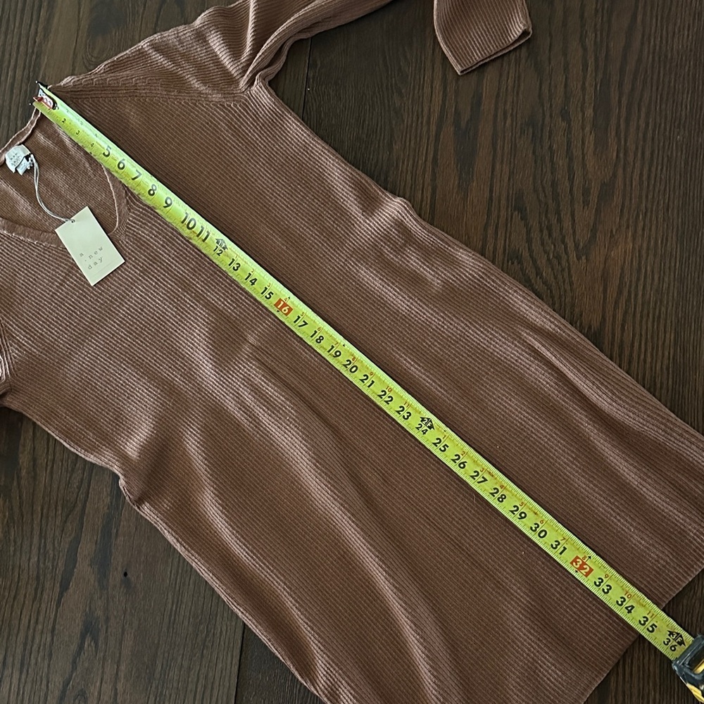 a new day Brown Sweater Dress V Neck - Picture 6 of 7